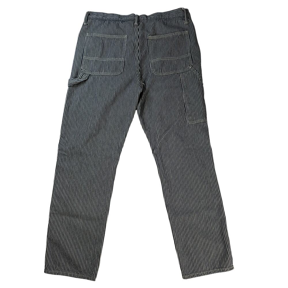Gap Hickory Striped Straight Leg Carpenter Pants Size 32x30 Railroad - Picture 3 of 15